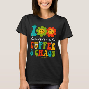100 Days Of Coffee & Chaos Teacher 100 Days Of T-Shirt