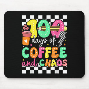100 Days Of Coffee &amp; Chaos Teacher Retro 10 Mouse Pad