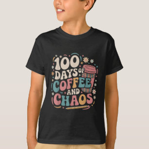 100 Days Of Coffee Chaos Shirt 100th Day Of