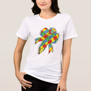 100 Days Of Embracing Autism 100th Day School Coqu Tri-Blend Shirt