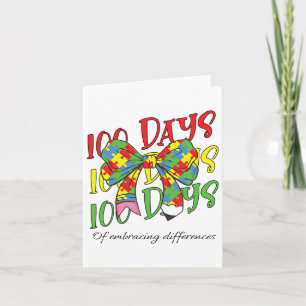 100 Days Of Embracing Autism 100th Day School Pen Card