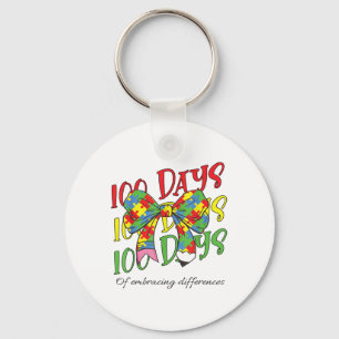 100 Days Of Embracing Autism 100th Day School Pen Key Ring
