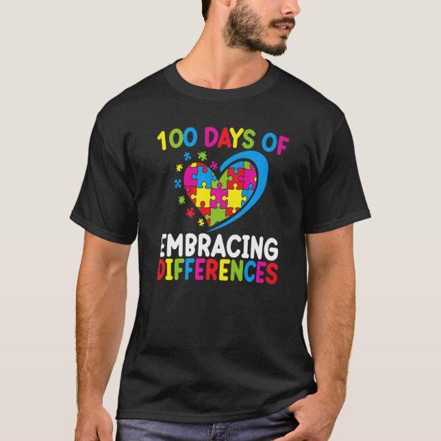 100 Days Of Embracing Differences Iep 100th Day Of T-Shirt (Front)