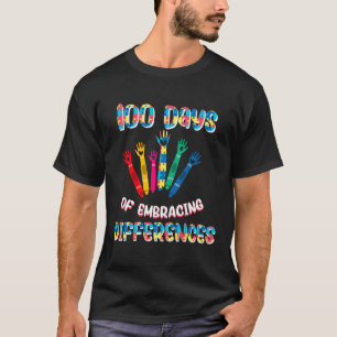 100 Days of Embracing Differences Students Teacher T-Shirt