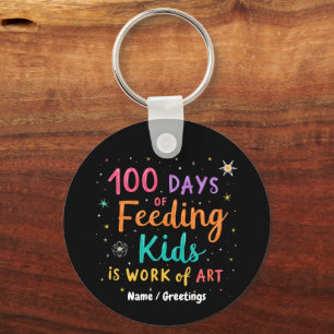 100 Days of Feeding Kids is a Work of Art:  Key Ring
