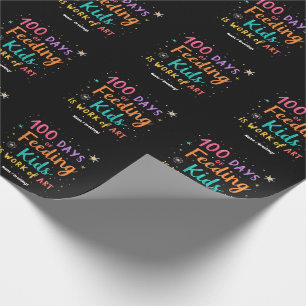 100 Days of Feeding Kids is a Work of Art: Wrapping Paper