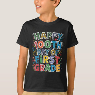100 Days Of First 1st Grade Teacher Kids 100th T-Shirt