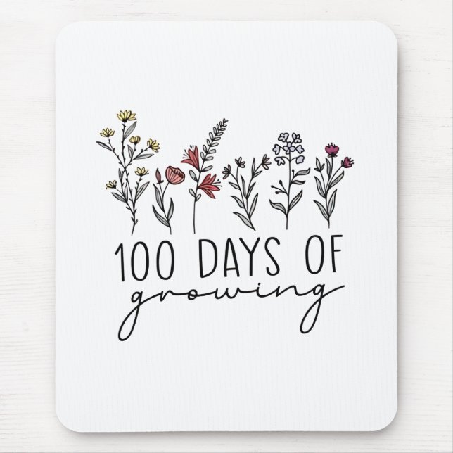 100 Days of Growing Gerdening Plants School  Mouse Pad (Front)