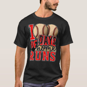 100 Days Of Home Runs Baseball Fans Player Student T-Shirt
