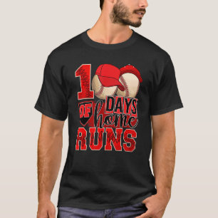 100 Days Of Home Runs Baseball Player Coach Teache T-Shirt
