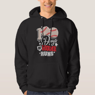 100 Days of Home Runs Baseball Teacher 100th Day o Hoodie