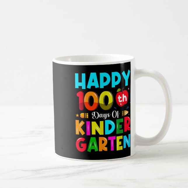 100 Days Of Kindergarten 100th Day Of School Coffee Mug (Right)