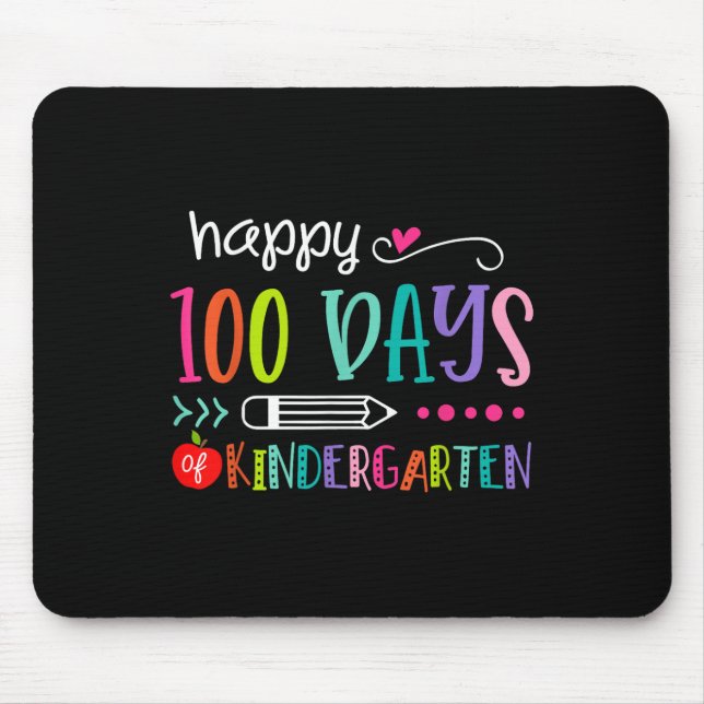 100 Days Of Kindergarten 100th Days Of School Mouse Pad (Front)