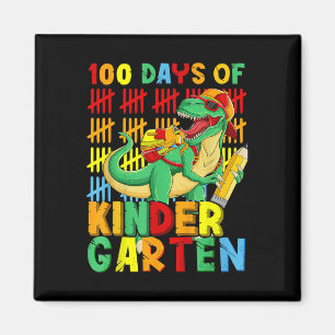 100 Days Of Kindergarten Dinosaur 100th Day Of Magnet