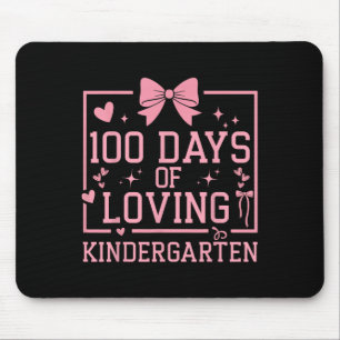 100 Days Of Kindergarten Girl 100th Day Of School Mouse Pad
