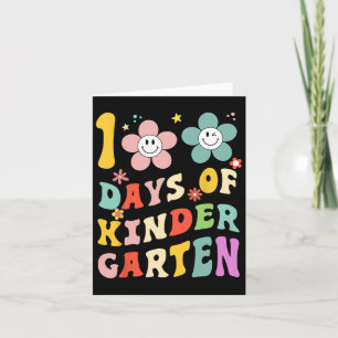100 Days Of Kindergarten Groovy 100th Day School T Card
