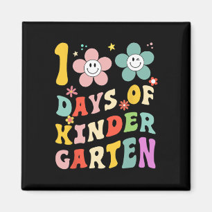 100 Days Of Kindergarten Groovy 100th Day School T Magnet