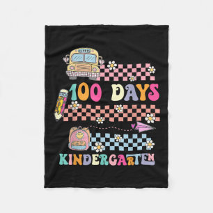 100 Days Of Kindergarten Happy 100th Day Of Fleece Blanket