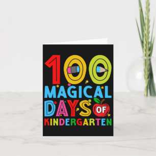 100 Days Of Kindergarten Happy 100th Day Of School Card