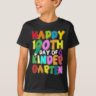 100 Days Of Kindergarten Kids 100th Day Of School T-Shirt