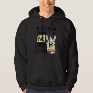 100 Days Of Kindergarten No Prob Llama 100 Days Of Hoodie