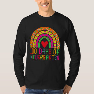 100 Days Of Kindergarten Rainbow Student Teacher T-Shirt