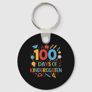 100 Days Of Kindergarten School 100th Days Of Key Ring