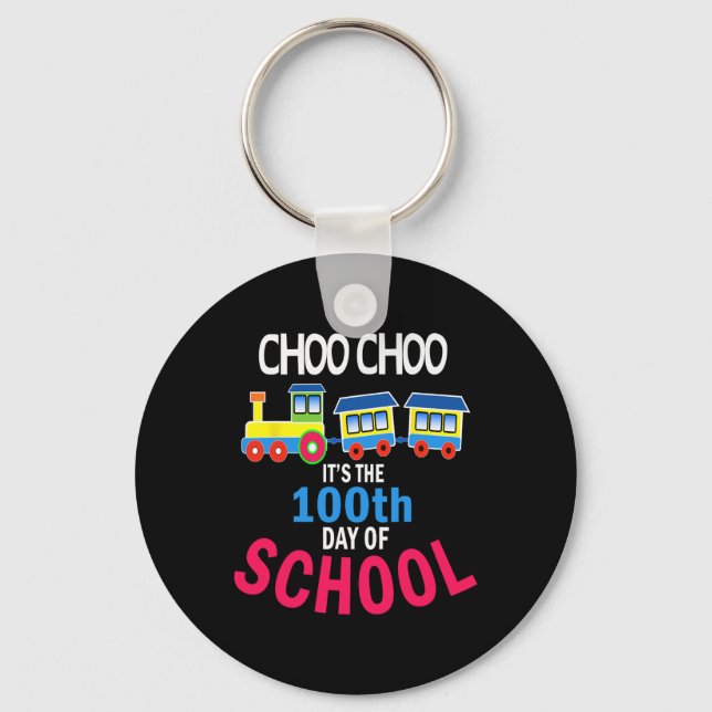 100 Days Of Kindergarten School Student Teacher  Key Ring (Front)
