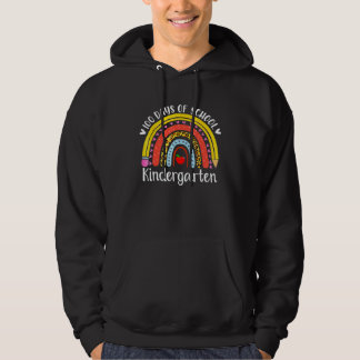 100 Days Of Kindergarten School Teacher Smarter Ra Hoodie