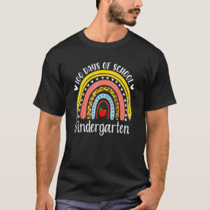 100 Days Of Kindergarten School Teacher Smarter Ra T-Shirt