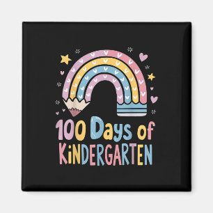 100 Days Of Kindergarten Shirt Girls 100th Day Magnet
