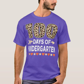 100 Days Of Kindergarten Teacher 100th Day Of Scho T-Shirt