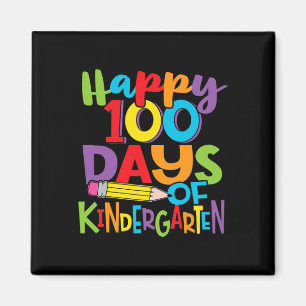 100 Days Of Kindergarten Teacher And Kids Colourfu Magnet