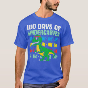 100 Days Of Kindergarten Trex Dinosaur 100th Day T-Shirt