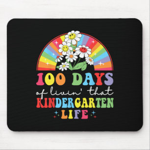 100 days of livin#39; that kindergarten hippie rai mouse pad