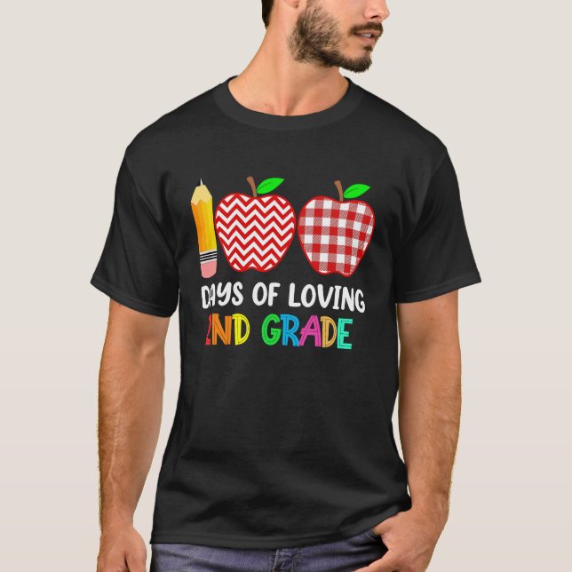 100 Days of Loving 2nd Grade Second Grade Teacher  T-Shirt (Front)