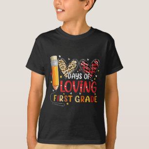 100 Days Of Loving First Grade Heart 100th Day Of  T-Shirt