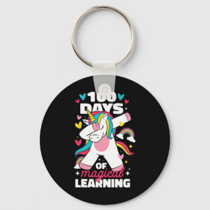 100 days of magical learning 100th day of school u key ring