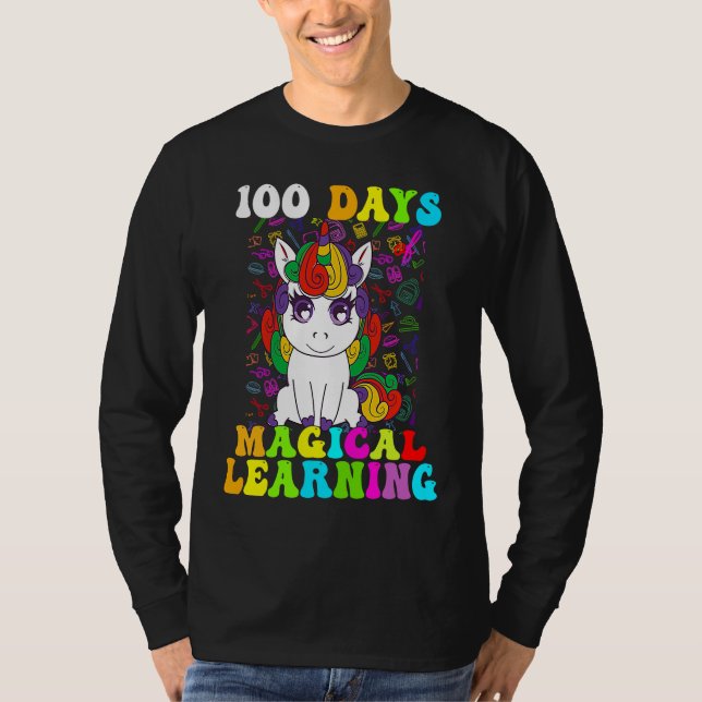 100 Days Of Magical Learning 100th Day Of School U T-Shirt (Front)