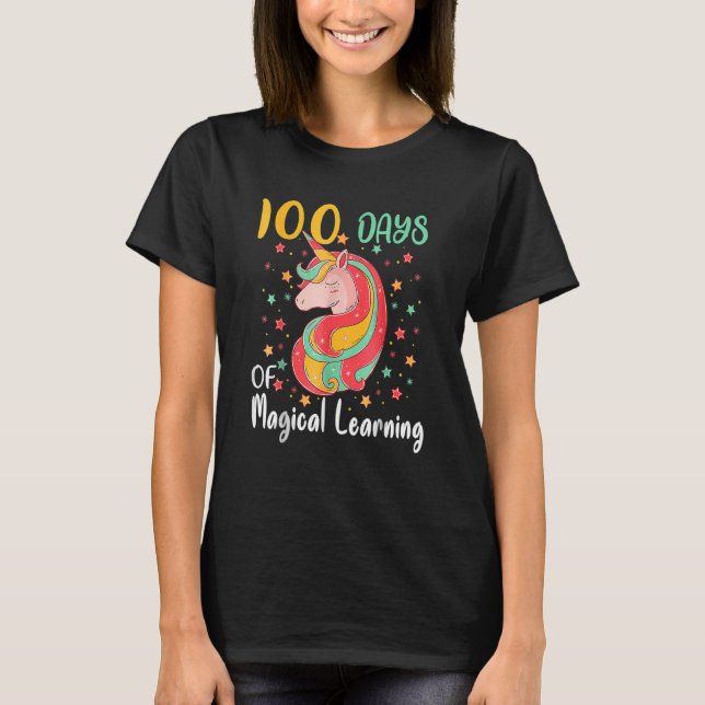 100 Days Of Magical Learning 100th Day Of School U T-Shirt (Front)