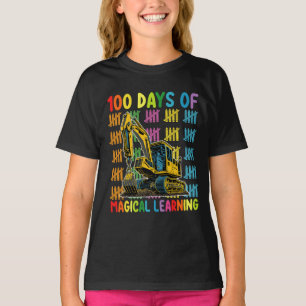 100 Days Of Magical Learning Excavator School T-Shirt