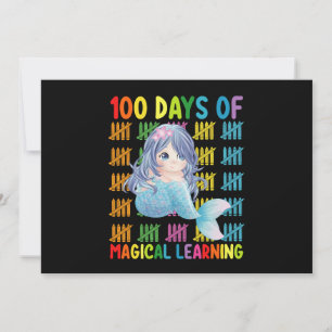 100 Days Of Magical Learning Mermaid School Invitation