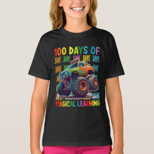 100 Days Of Magical Learning Monster Truck School T-Shirt