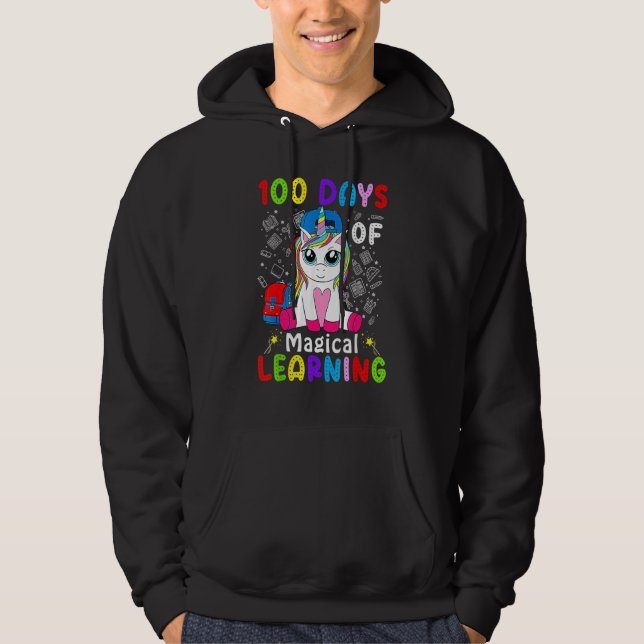 100 Days of Magical Learning School Smarter Dabbin Hoodie (Front)