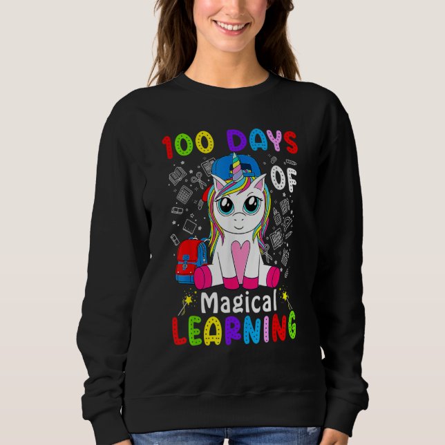 100 Days of Magical Learning School Smarter Dabbin Sweatshirt (Front)