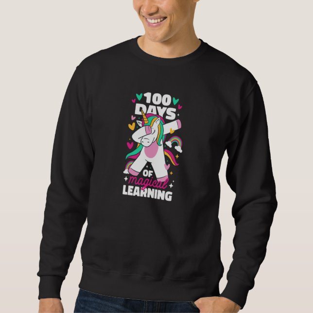 100 Days of Magical Learning Teaching School Kid U Sweatshirt (Front)