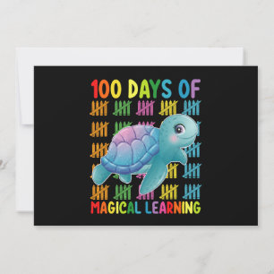 100 Days Of Magical Learning Turtle School Invitation