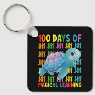 100 Days Of Magical Learning Turtle School Key Ring