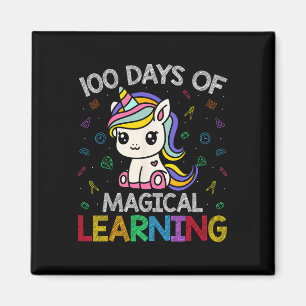 100 Days Of Magical Learning Unicorn 100th Day Of  Magnet