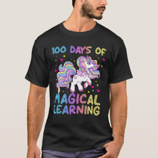 100 Days Of Magical Learning Unicorn 100Th Day Of T-Shirt